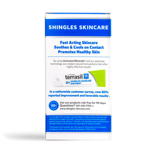 Shingles Skincare Box Rear View